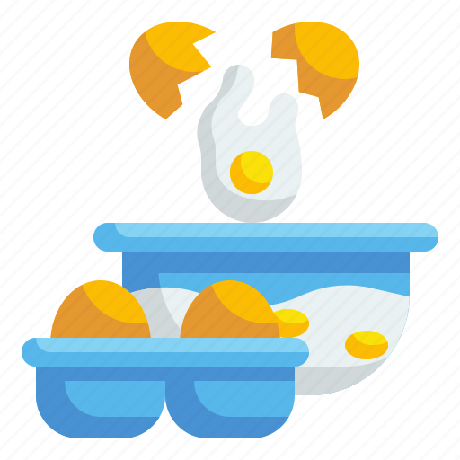 Bowl, breaking, cooking, crack, egg, food, kitchen icon - Download on Iconfinder