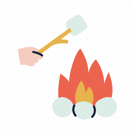 Marshmallow, bbq, cooking, campfire, bonfire, picnic, grill icon - Download on Iconfinder
