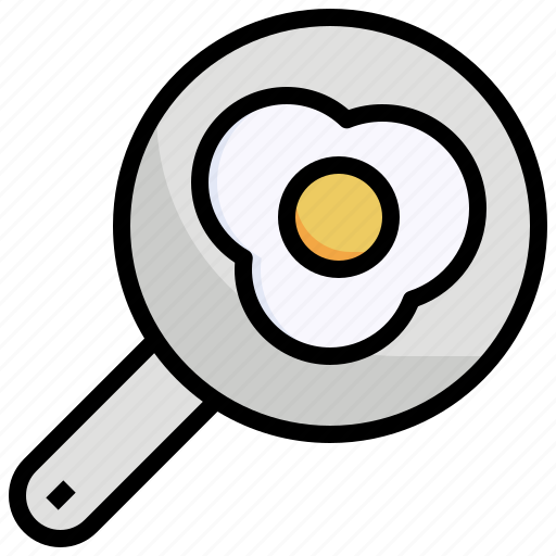 Fried, egg, frying, pan, food, and, restaurant icon - Download on Iconfinder