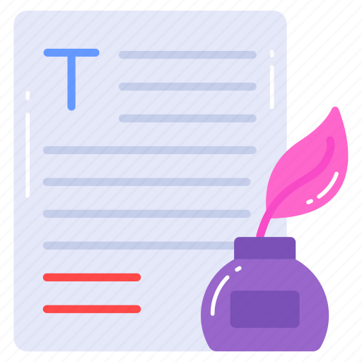Content, feather pen, text, copyright, legal, document, writing icon - Download on Iconfinder