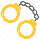 handcuff, penalty, arrest, crime, security, manacle, chain