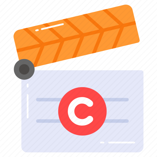 Motion, capture, copyright, clapboard, court, law, legal icon - Download on Iconfinder