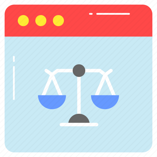 Online court, website, legal, scale, justice, equality, browser icon - Download on Iconfinder