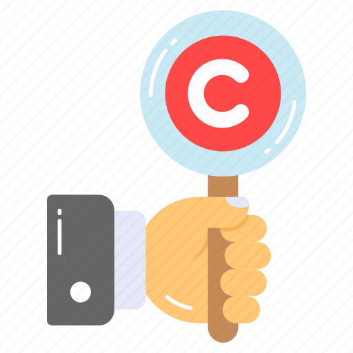 Copyright, hand, sign, brand, legal, right, protected icon - Download on Iconfinder