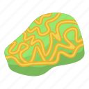 cartoon, coral, floral, green, isometric, water, yellow