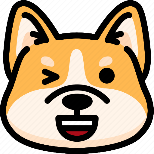 Dog, emoji, emotion, expression, face, feeling, happy icon - Download on Iconfinder