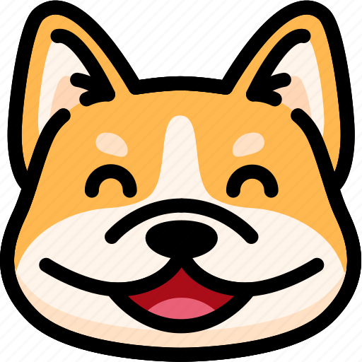 Corgi, emoji, emotion, expression, face, feeling, laughing icon - Download on Iconfinder