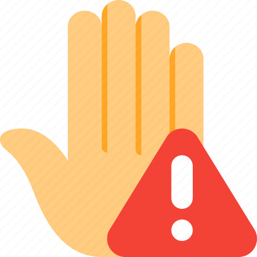 Hand, warning, coronavirus, alert icon - Download on Iconfinder