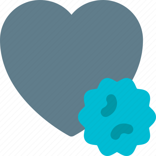 Heart, virus, coronavirus, love icon - Download on Iconfinder