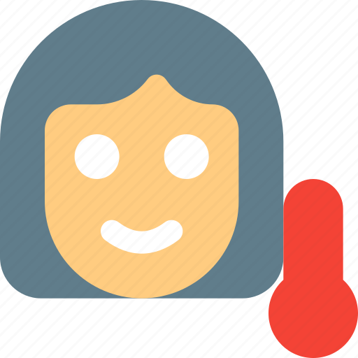 Thermometer, coronavirus, woman, avatar icon - Download on Iconfinder