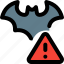 bat, warning, coronavirus, alert 