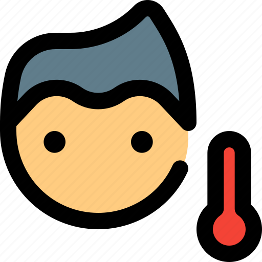 Man, thermometer, coronavirus, termperature icon - Download on Iconfinder