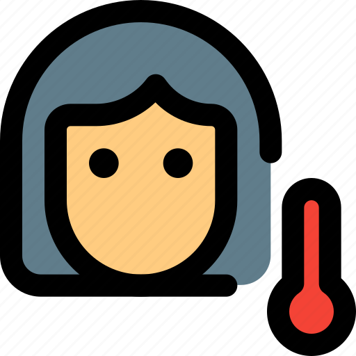 Woman, thermometer, coronavirus, temperature icon - Download on Iconfinder