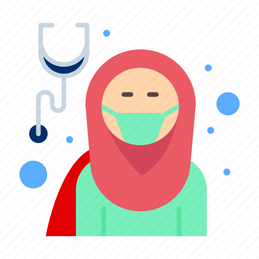Corona, coronavirus, doctor, girl, lady, muslim, nurse icon - Download on Iconfinder