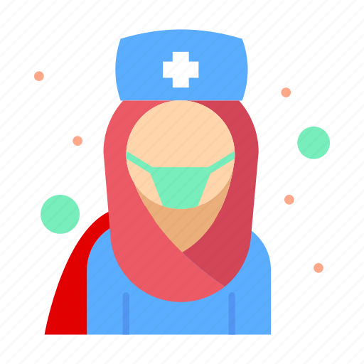 Corona, coronavirus, doctor, girl, muslim, nurse, superhero icon - Download on Iconfinder