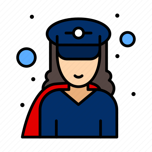 Corona, coronavirus, female, officer, police, superhero icon - Download on Iconfinder