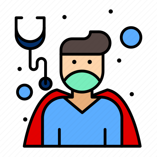 Care, corona, coronavirus, doctor, health, male, superhero icon - Download on Iconfinder