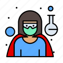 corona, coronavirus, doctor, female, scientist, superhero