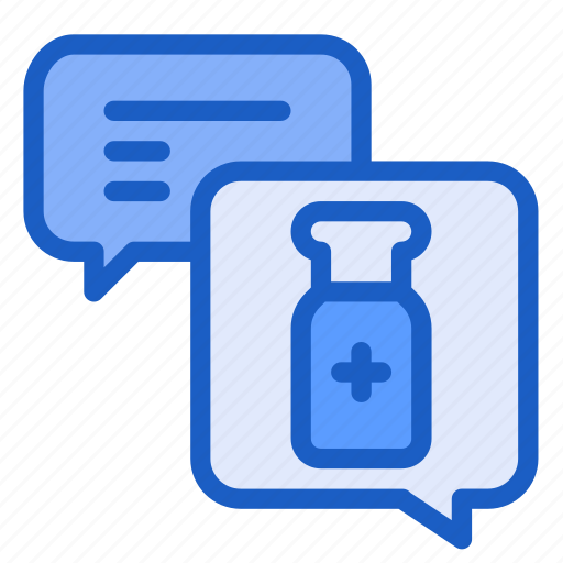 Medicine, healthcare, medical, online, message, vaccination, corona icon - Download on Iconfinder