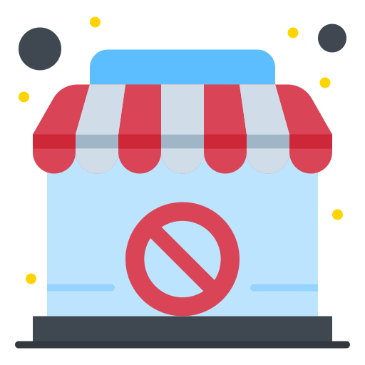 Banned, closed, shop, sign icon - Free download