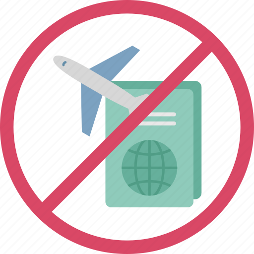 Baned, don’t travel abroad, passport, plane icon - Download on Iconfinder