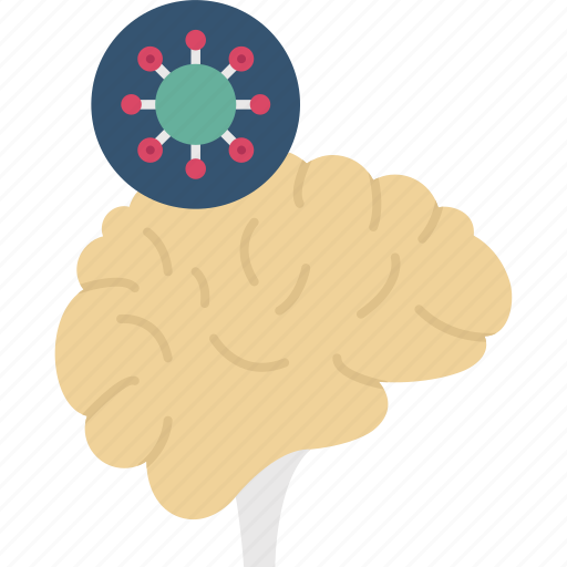 Brain, coronavirus, covid 19, virus in brain icon - Download on Iconfinder