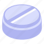 cartoon, isometric, medical, object, pill, round, texture 