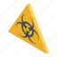 biohazard, cartoon, dangerous, isometric, medical, virus, yellow 
