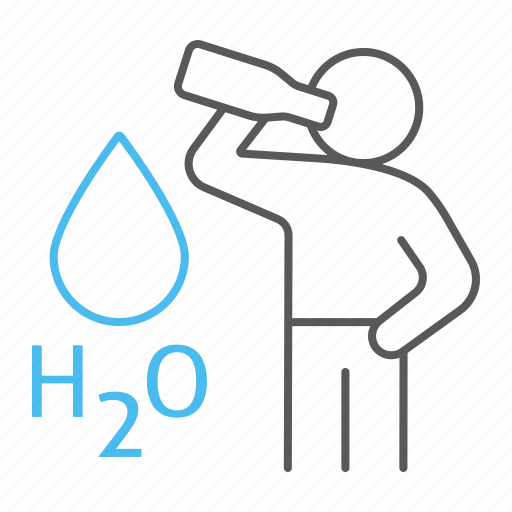 Drink, h2o, healthy, hydrated, man, stay, water icon - Download on Iconfinder