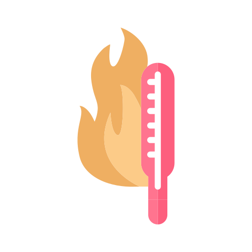 Coronavirus, covid, hot, temperature, thermometer icon - Free download
