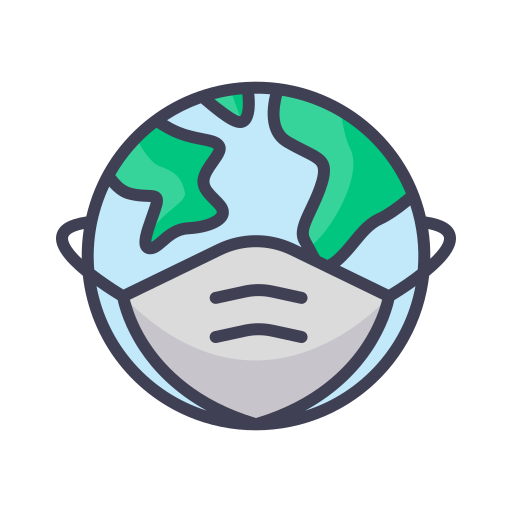 Coronavirus, covid, earth, face mask, planet icon - Free download