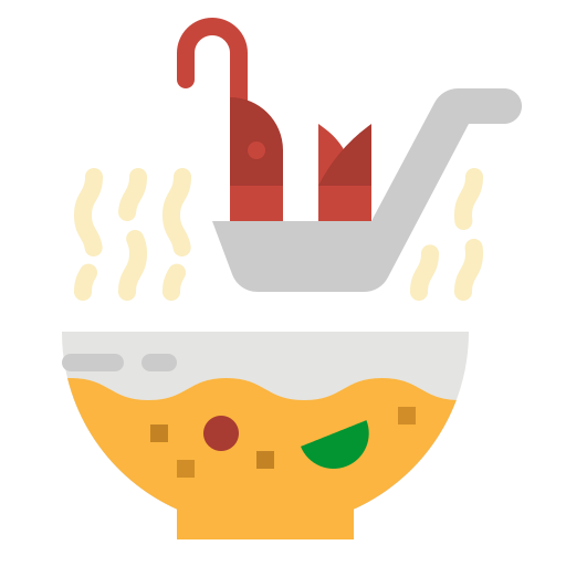 Bowl, food, middle, soup, spoon icon - Free download