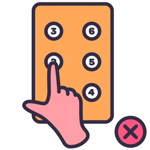 Avoid, disease, elevator, hand, infect, prohibited, touch icon - Free download