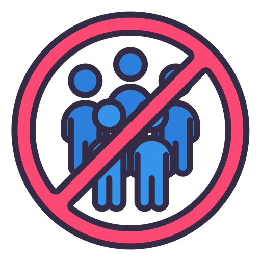 Crowded, group, no, outside, people, prohibited icon - Free download