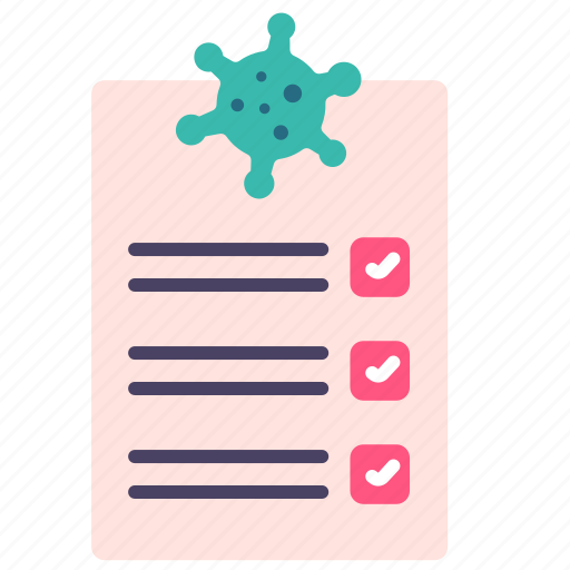 Checklist, coronavirus, covid, diagnosis, information, symstoms icon - Download on Iconfinder