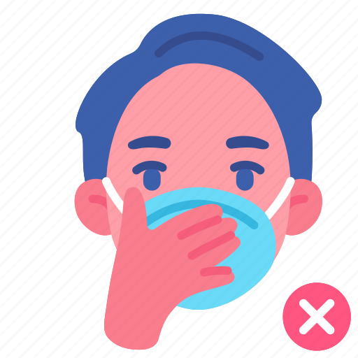 Covid, hand, hygienic, man, mask, no, touch icon - Download on Iconfinder
