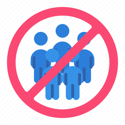 Crowded, group, no, outside, people, prohibited icon - Download on Iconfinder
