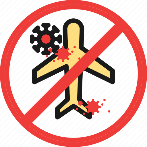 Airport, caution, flight, fly, infection, transport, warning icon - Download on Iconfinder