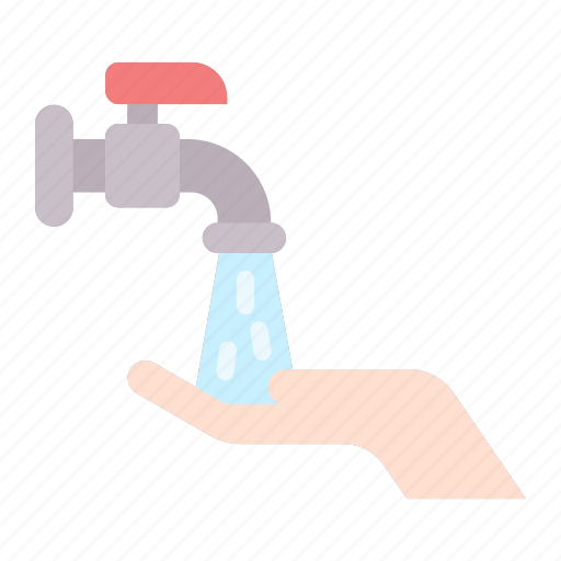 Hand, wash, faucet, water icon - Download on Iconfinder