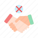 no handshake, hand, ban, forbidden