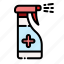 spray, bottle, disinfectant, hygiene 