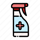 spray, bottle, disinfectant, surface