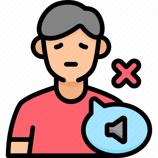 Inability to speak, communication, speech bubble, signaling, sick, symptom, healthcare and medical icon - Download on Iconfinder