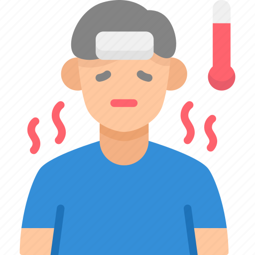 Fever, thermometer, sick, symptom, high temperature, healthcare and medical, illness icon - Download on Iconfinder