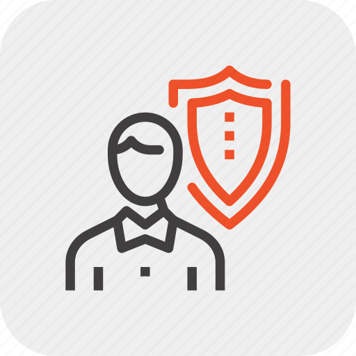 Insurance, job, person, protection, shield, staff, thinking icon - Download on Iconfinder