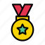 badge, medal, corporation, success, goal 