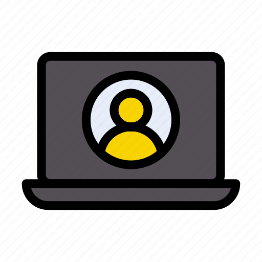 Profile, account, user, laptop, notebook icon - Download on Iconfinder
