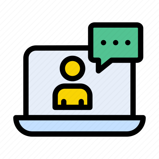 Support, meeting, conference, business, laptop icon - Download on Iconfinder