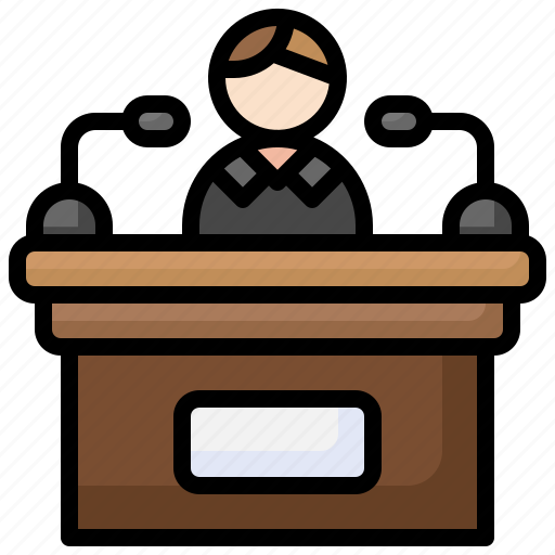 Speech, conference, podium, lecture, communications icon - Download on Iconfinder
