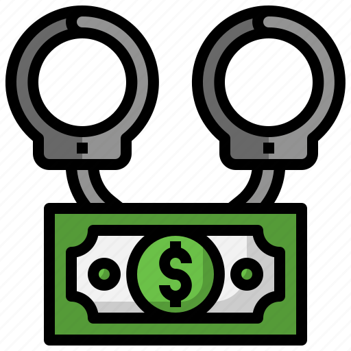 Handcuffs, illegal, money, bribery, dollar icon - Download on Iconfinder